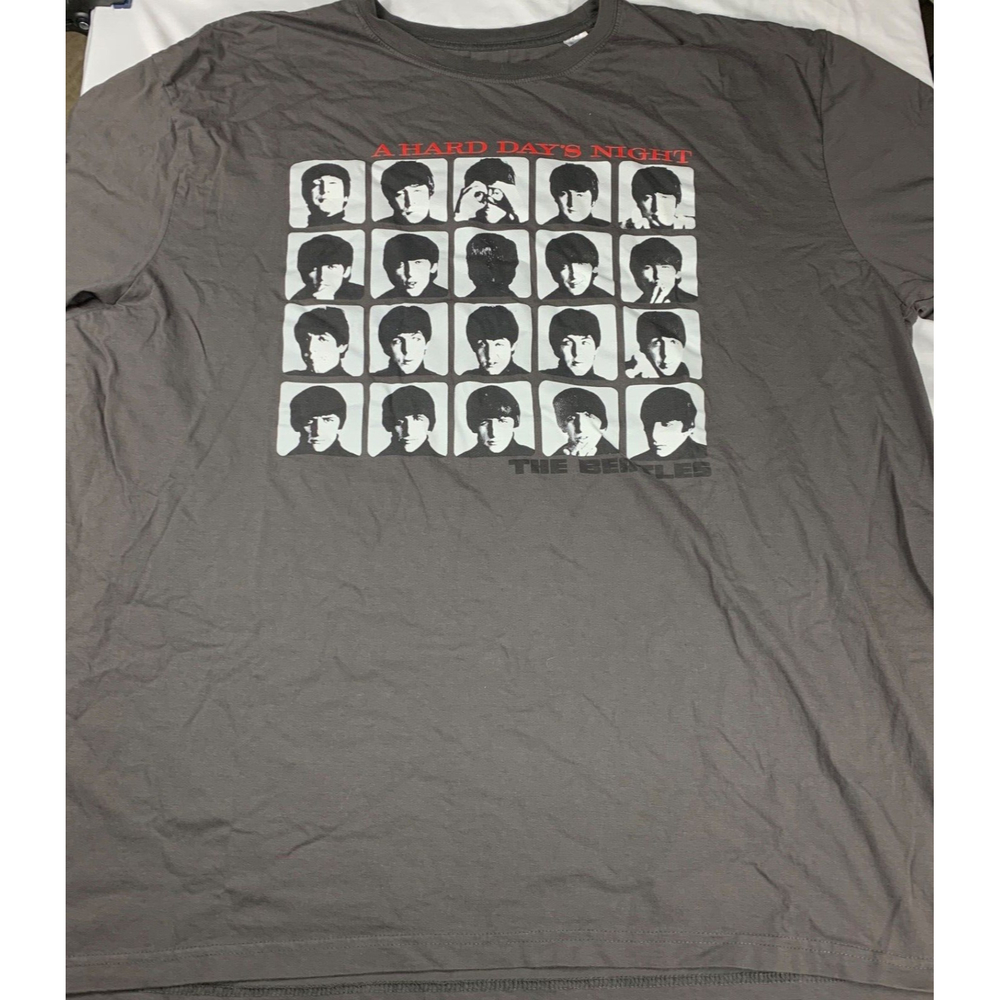 The Beetles A Hard Days Night Graphic T-Shirt 3XL Mens Band Tee
